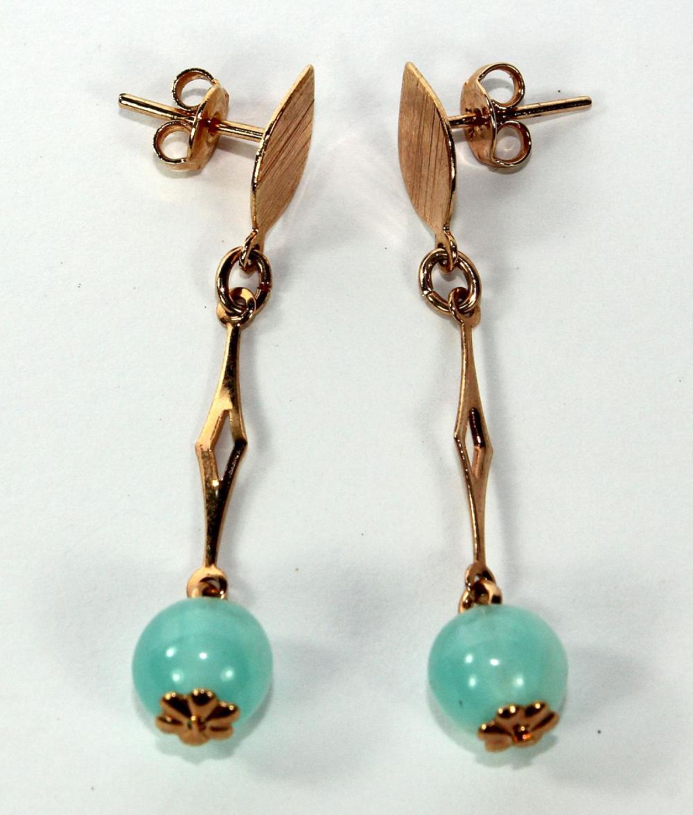 Gold-plated Agate Dangle Ea... image