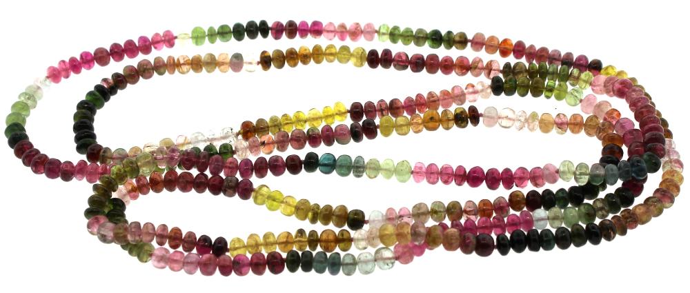 Multi-coloured Tourmaline Strand Necklace