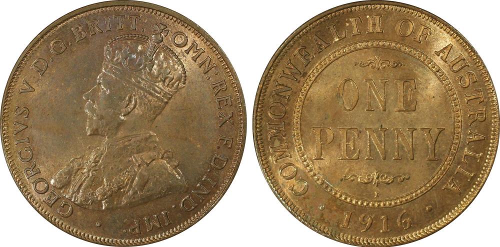 Australia 1916 I Penny, PCG... image