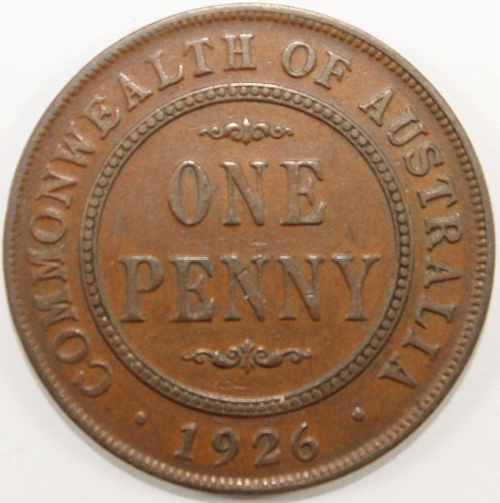 Australia 1926 Penny, Very ... image