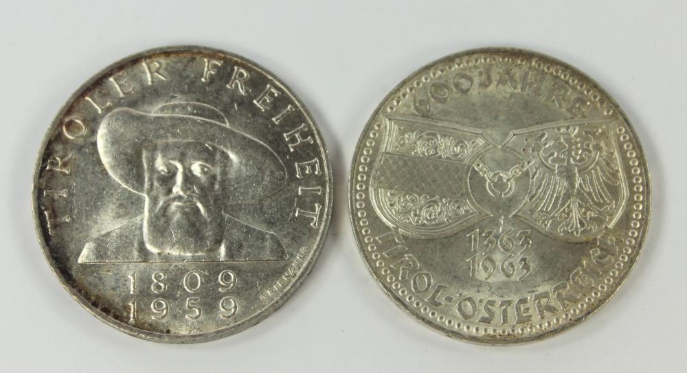 Austria 1959 & 1963 Silver ... image