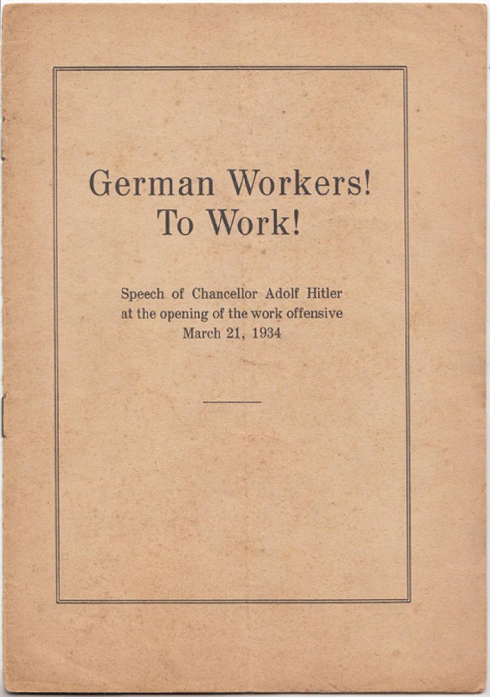 'German Workers! To Work!' ... image