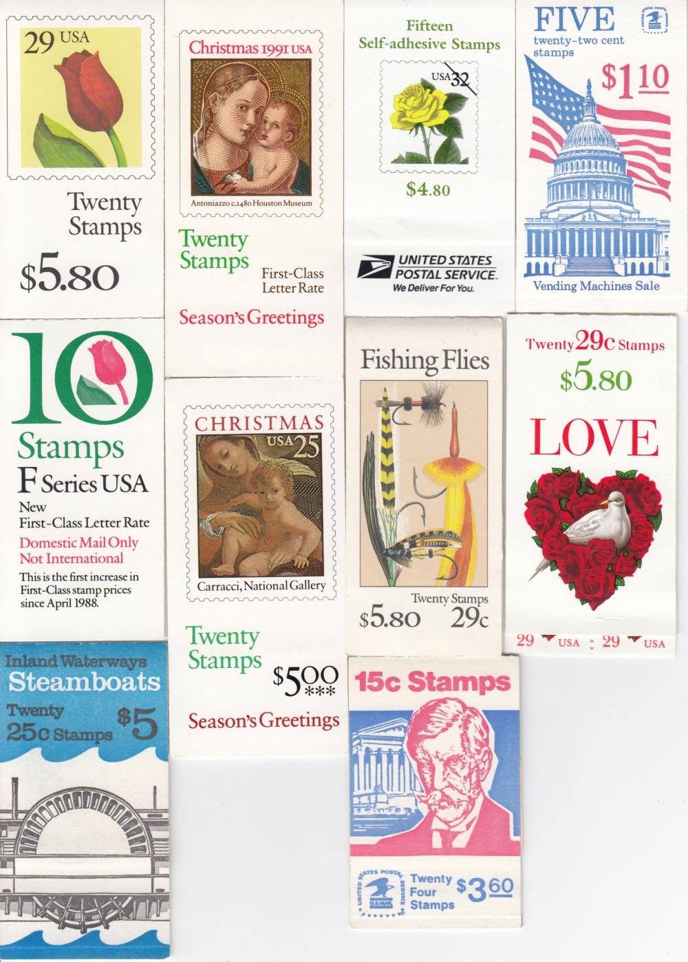 USA. 1990s Stamp Booklets a... image