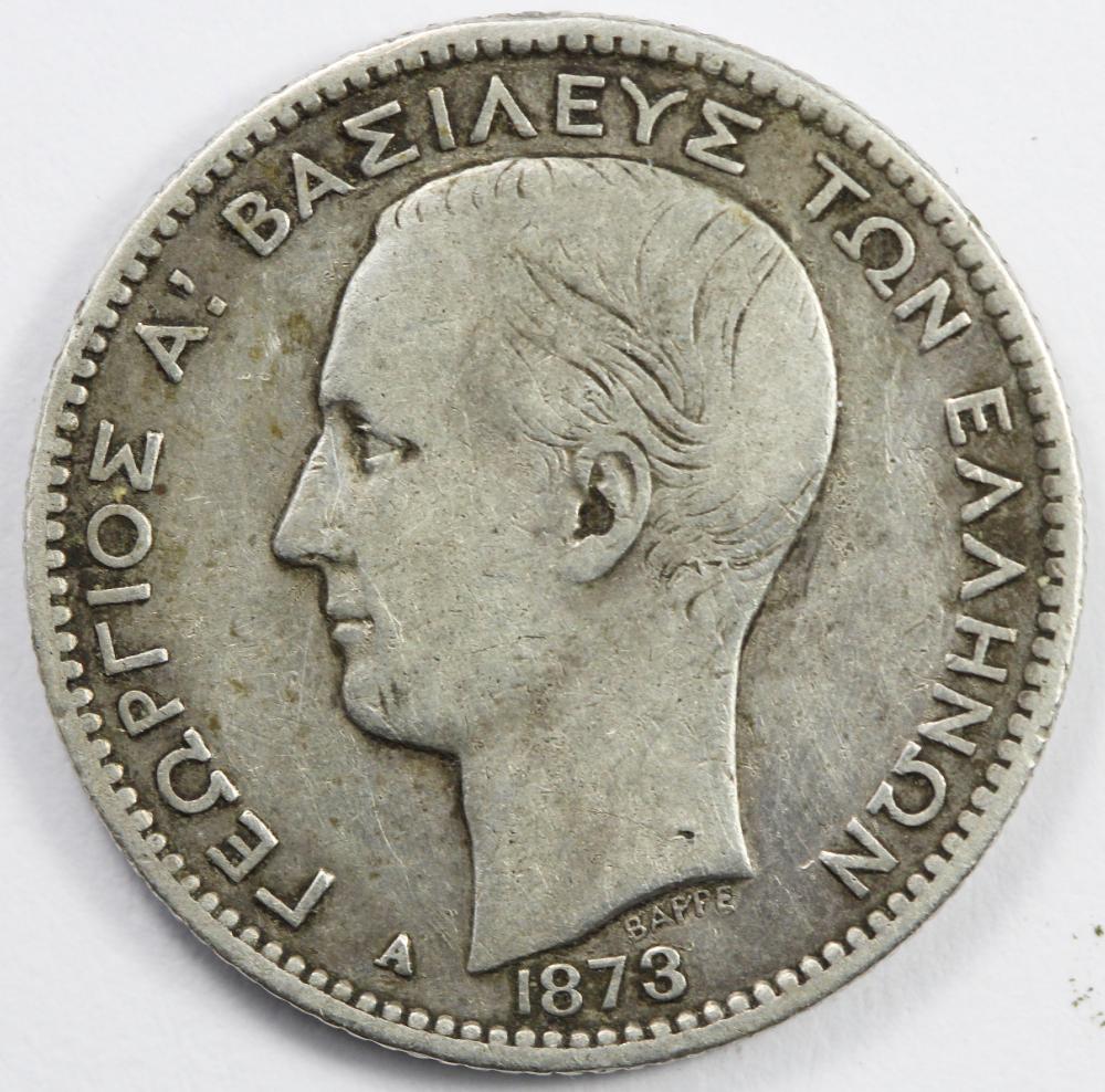 Greece. 1873 Silver Drachma... image