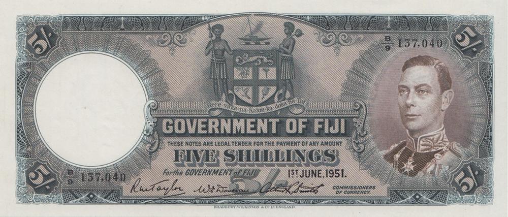 Fiji. '1st June 1951' Five ... image