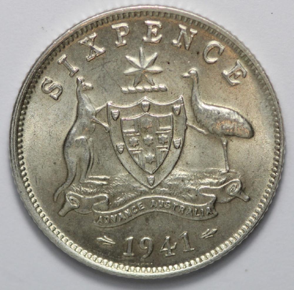 Australia. 1941 Sixpence, U... image