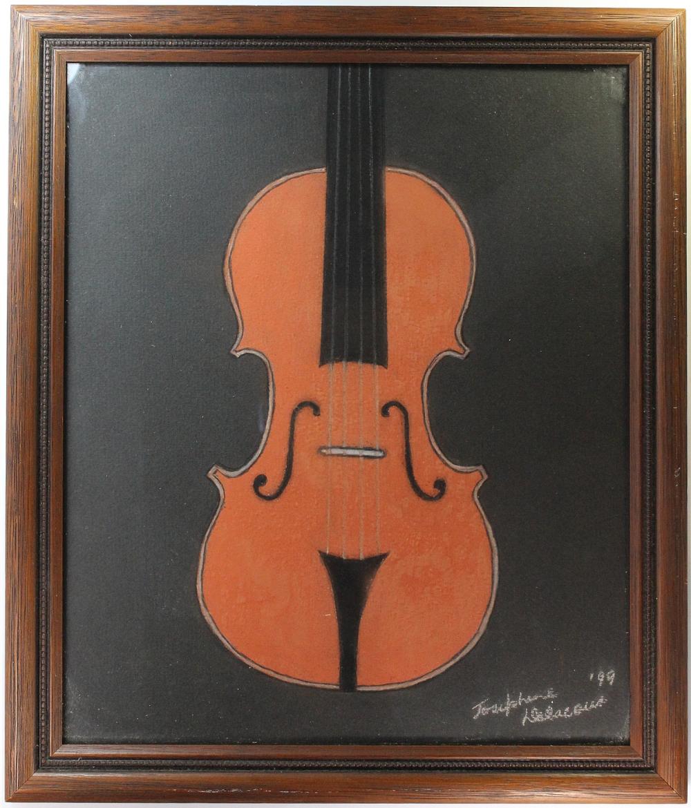 Framed Pastel Drawing of a ... image