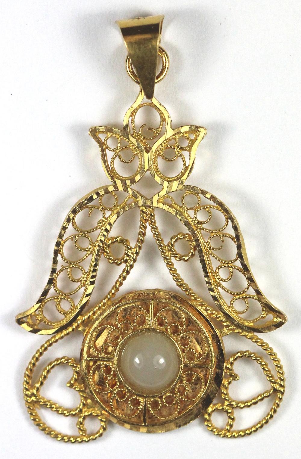 Gold Pendant with Wire-work... image