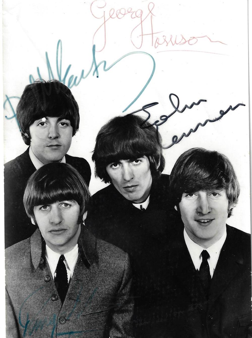 Beatles signed 'Fan photo' ... image