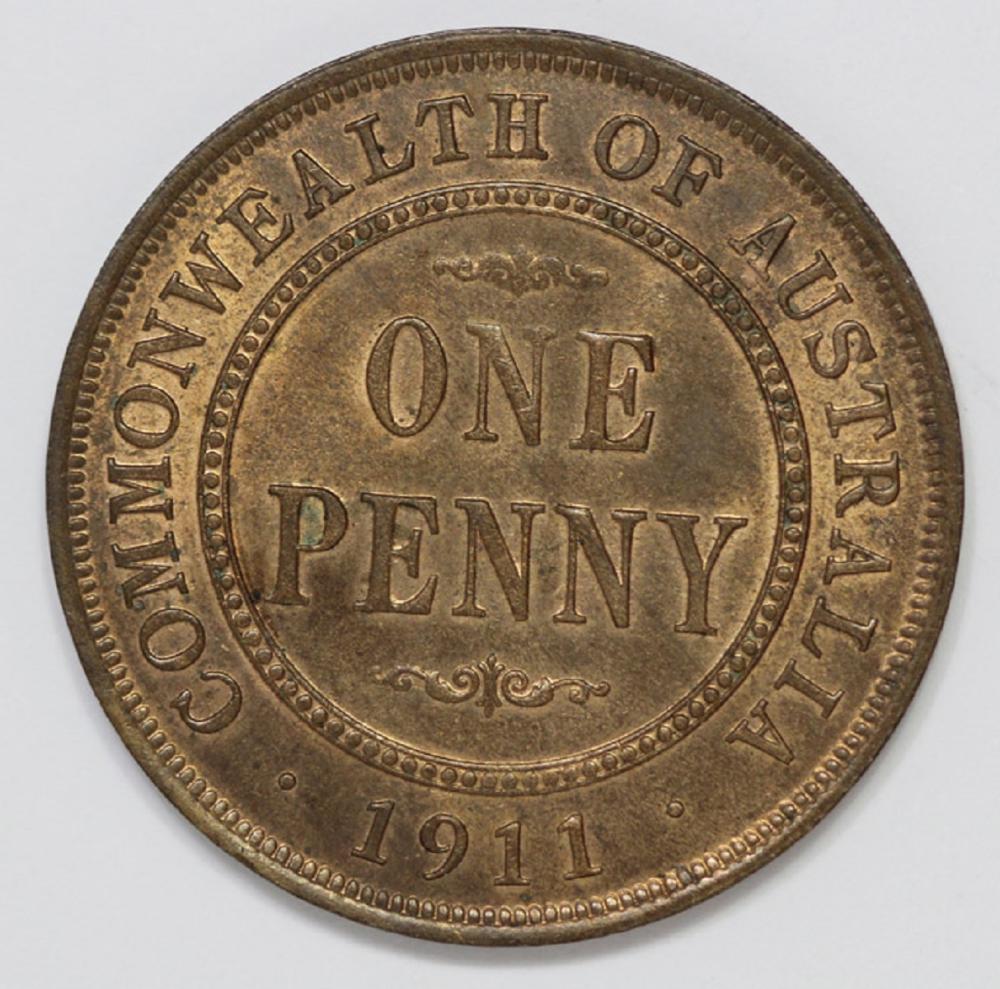 Australia. 1911 Penny, Unci... image