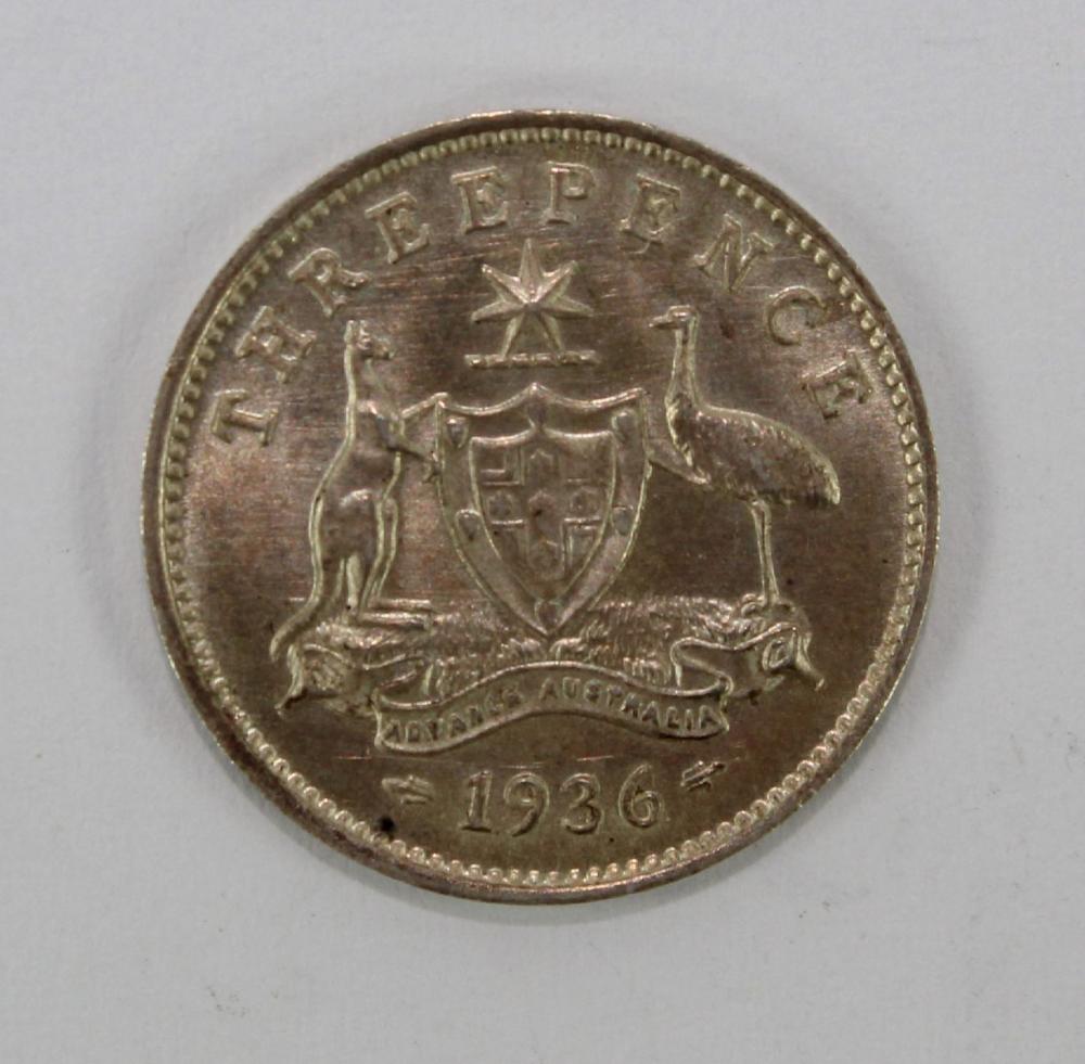 Australia 1936 Threepence, ... image