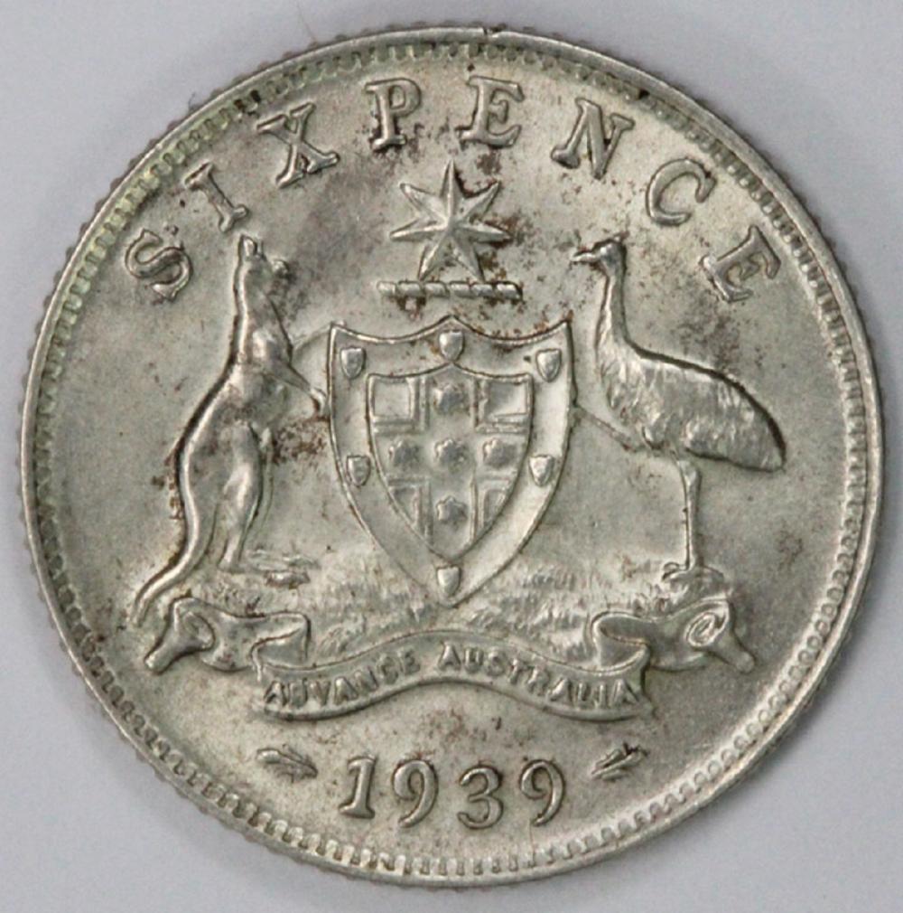 Australia 1939 Sixpence, Ch... image