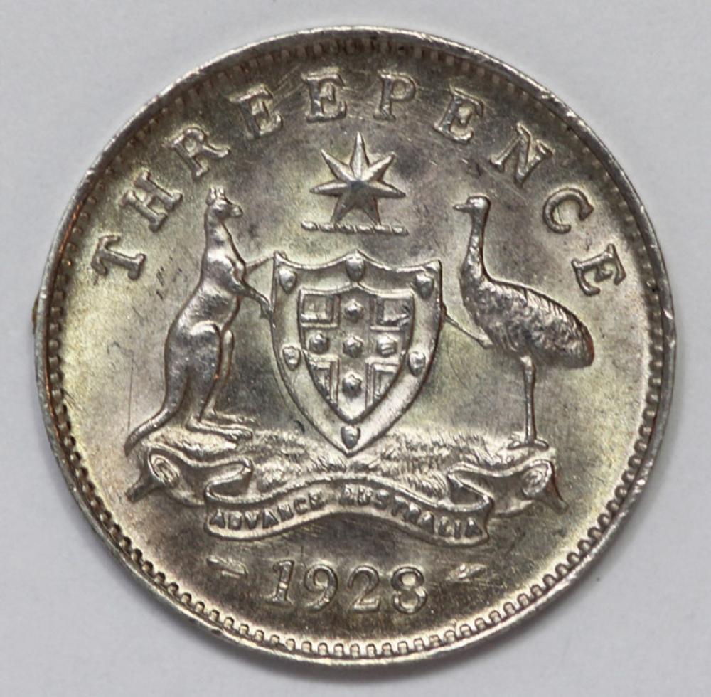 Australia 1928 Threepence, ... image