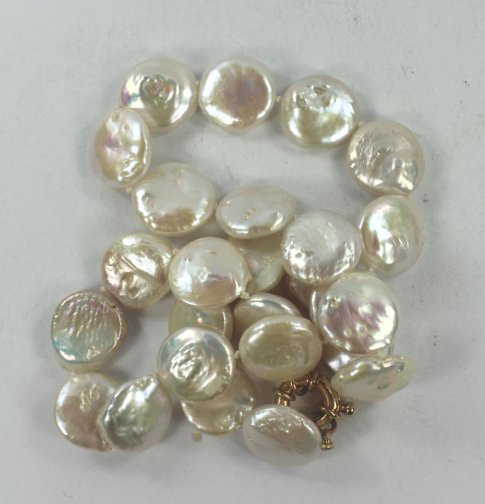 'Coin' Pearl Necklace with ... image