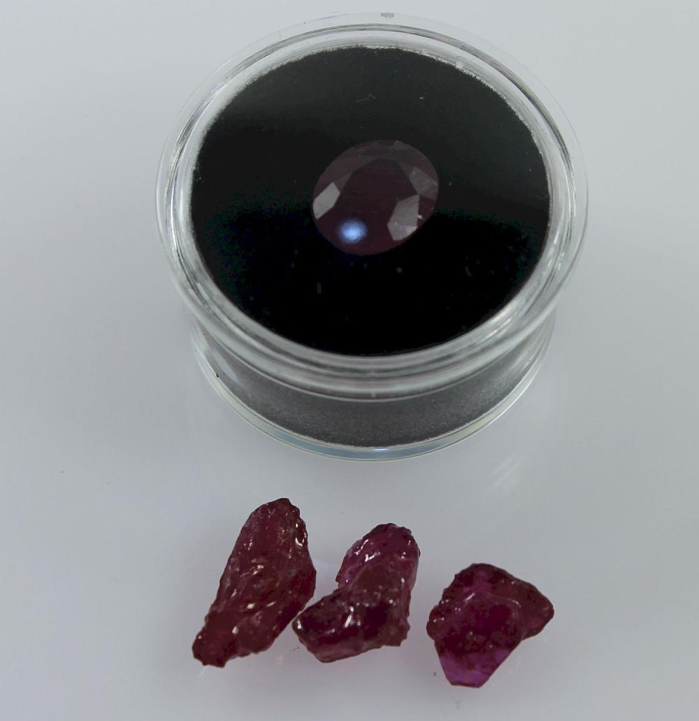 Faceted Pinkish-Red Ruby & ... image