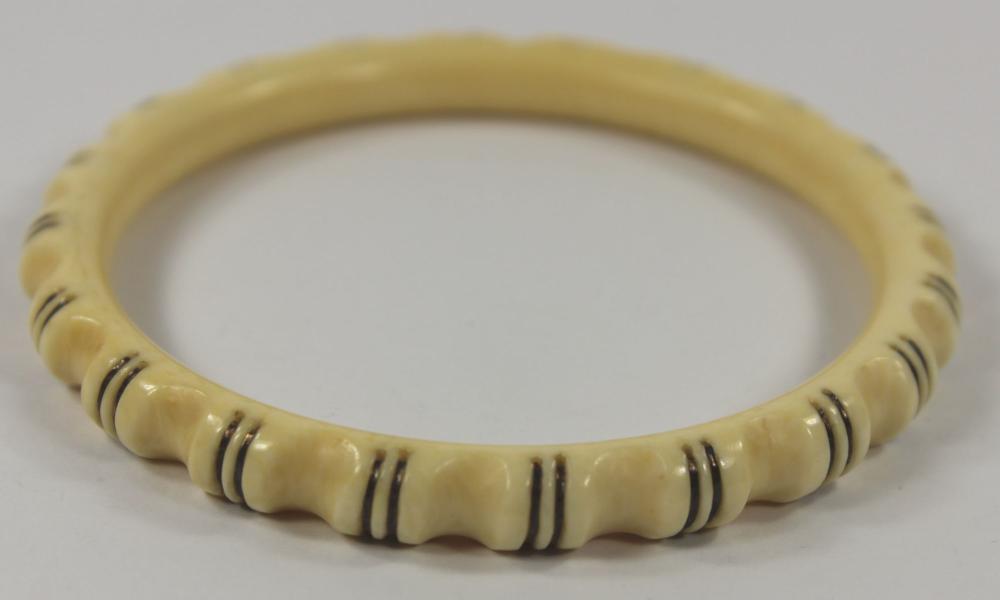 Ivory Bangle with Sterling ... image