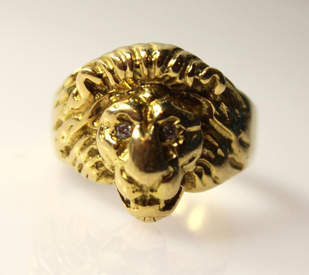 Majestic Lions Head Ring in... image