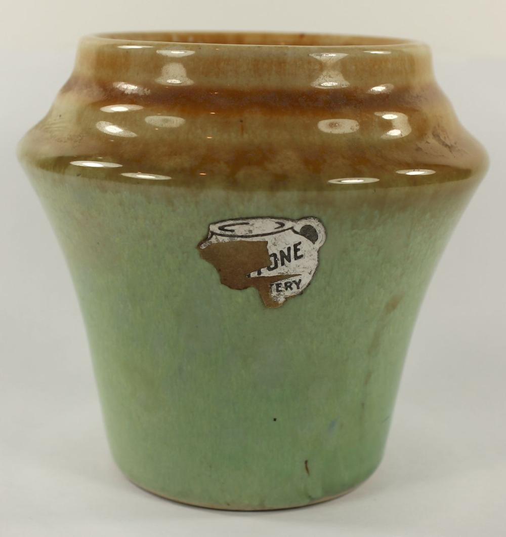 Vintage Green Glaze Vase by... image