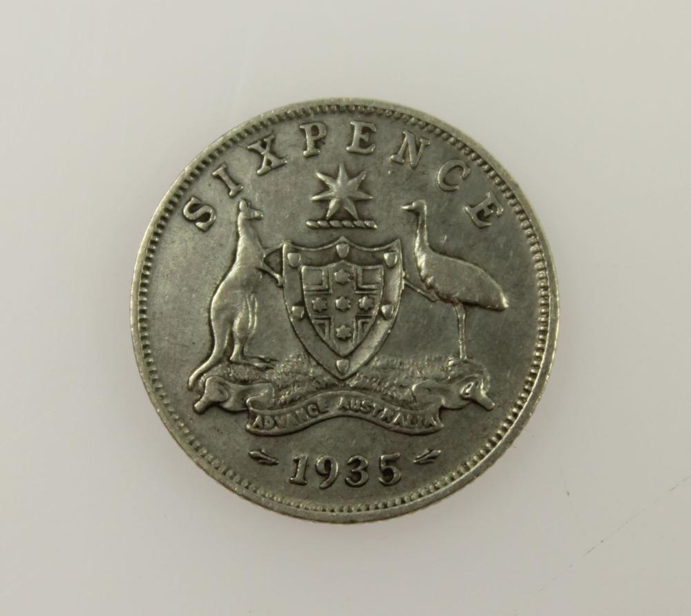 Australia 1935 Sixpence, Ve... image