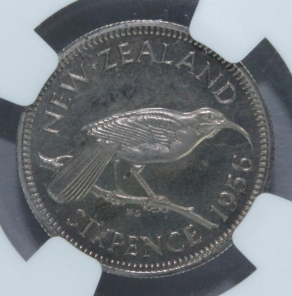 New Zealand 1956 Proof Sixp... image