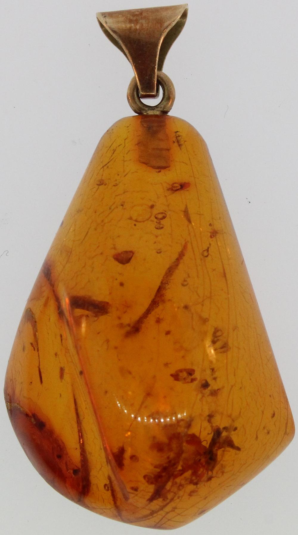 Natural Amber Pendant with ... image