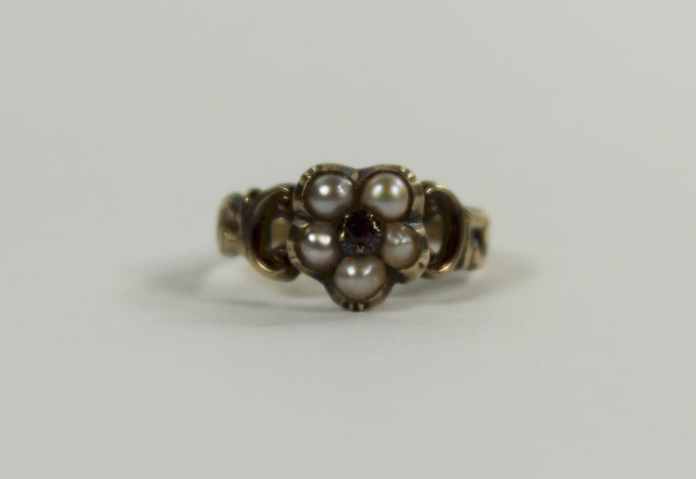 Vintage Ruby & Seed Pearl R... image