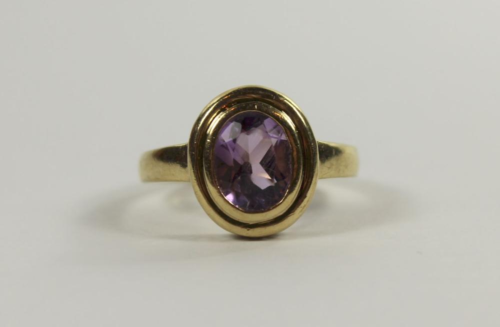 Modern Amethyst Ring in 9ct... image