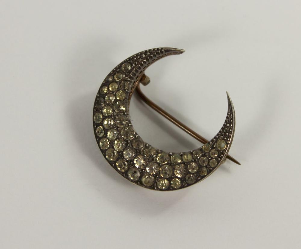 European Moon Crest Brooch ... image