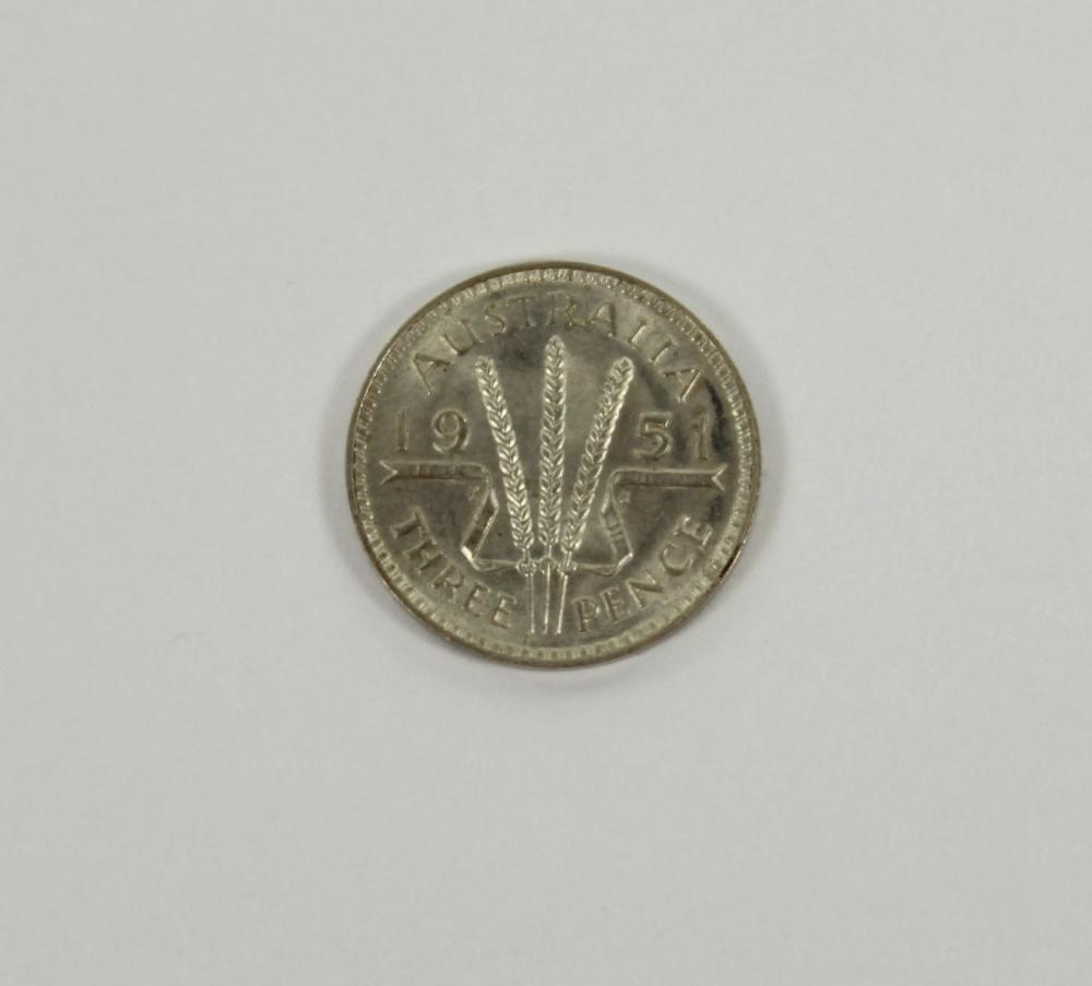 Australia 1951 Threepence, ... image