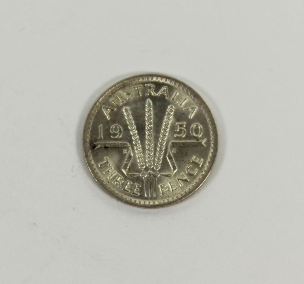 Australia 1950 Threepence, ... image