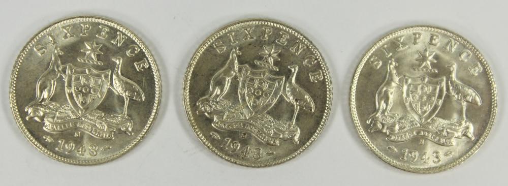 Australia 1943 S Sixpences,... image