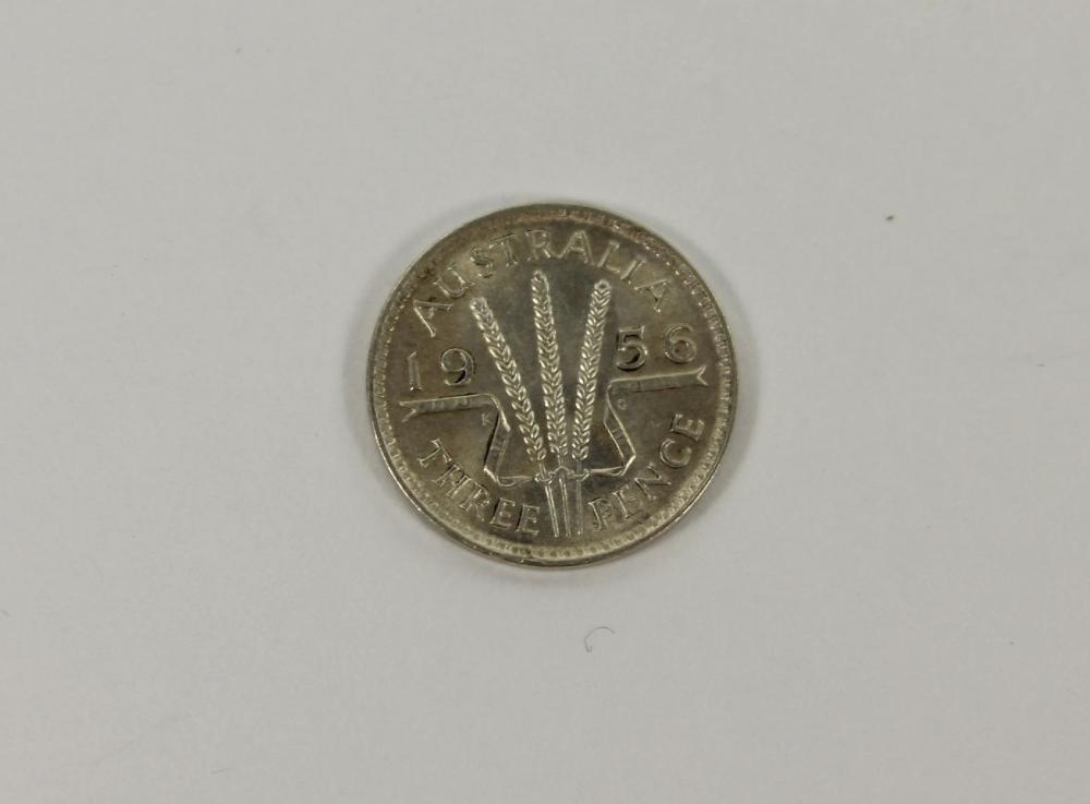 Australia 1956 Threepence, ... image