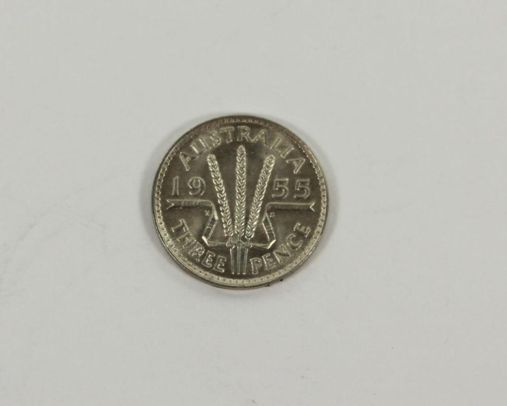 Australia 1955 Threepence, Gem image