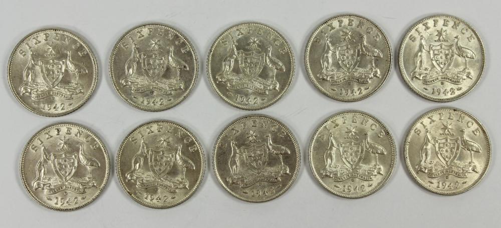 Australia 1942 D Sixpences,... image