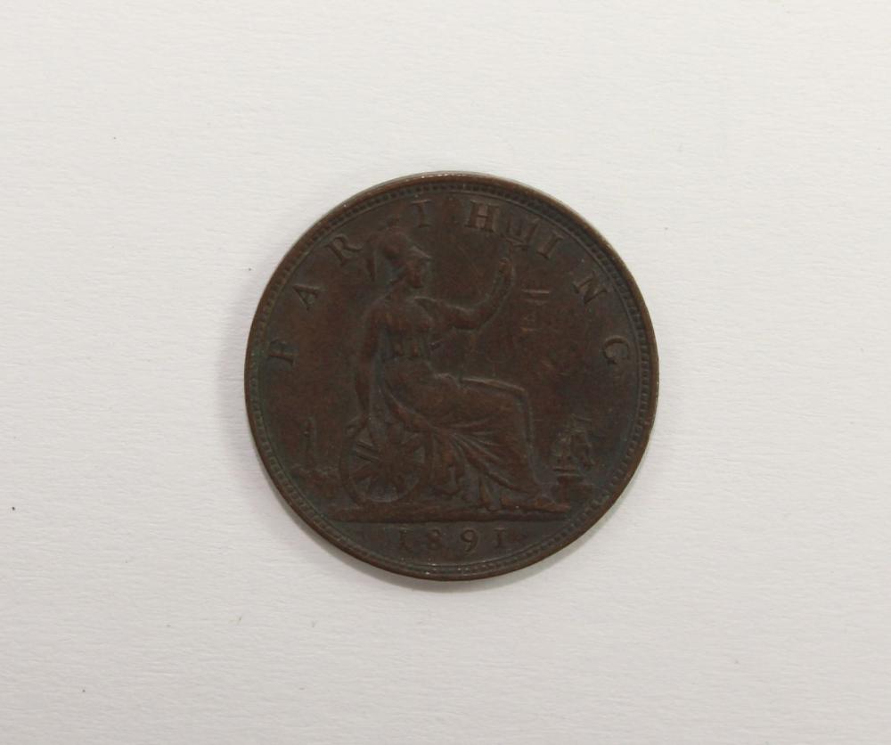 Great Britain 1891 Farthing... image