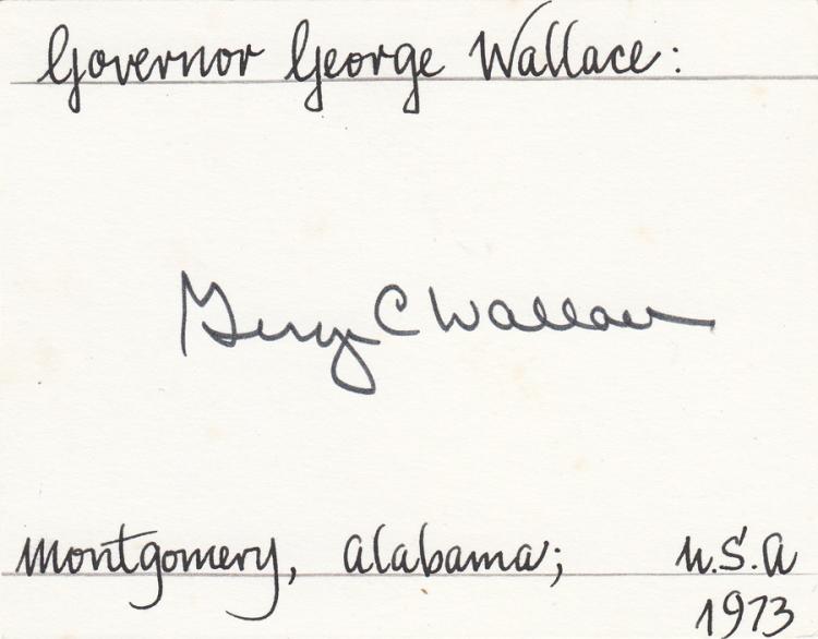 George Wallace signature on... image