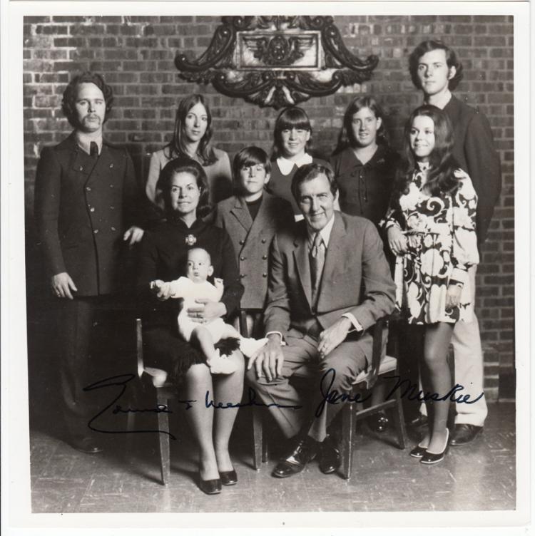 Edmund Muskie signed family... image