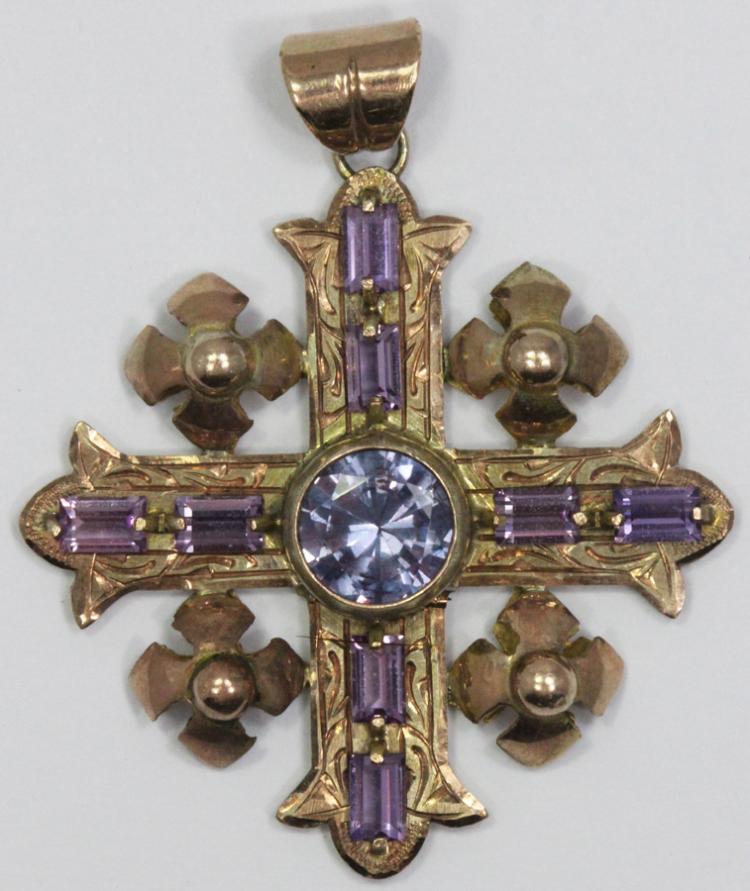 Vintage Cross in Amethyst a... image