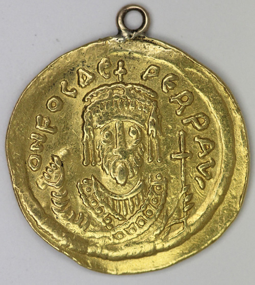 Mounted Gold Byzantine Coin image