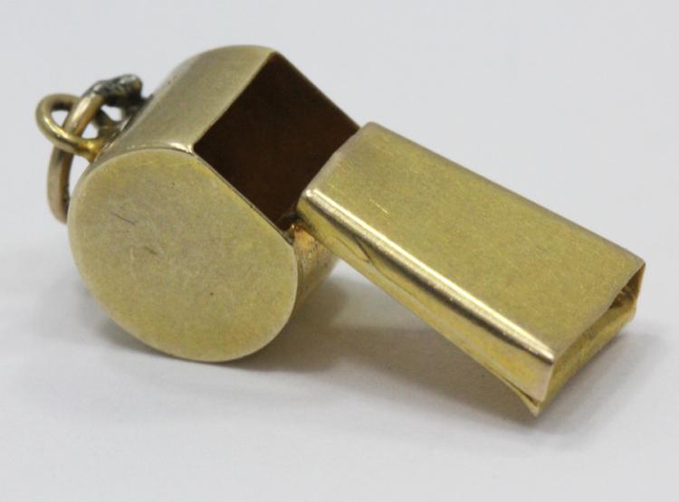 Whistle Charm in 9ct Gold image