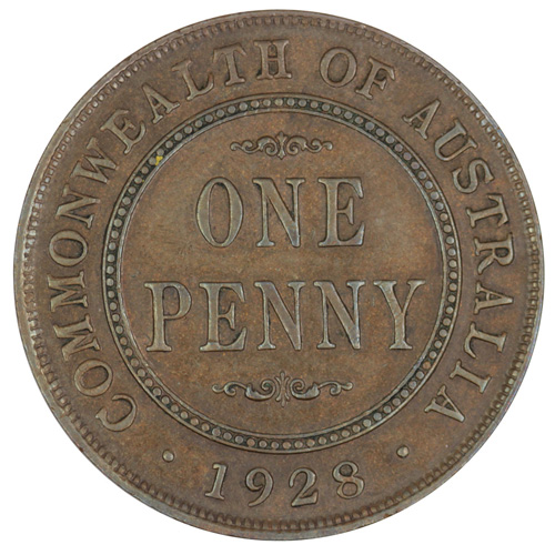 Australia 1928 Penny, Extre... image