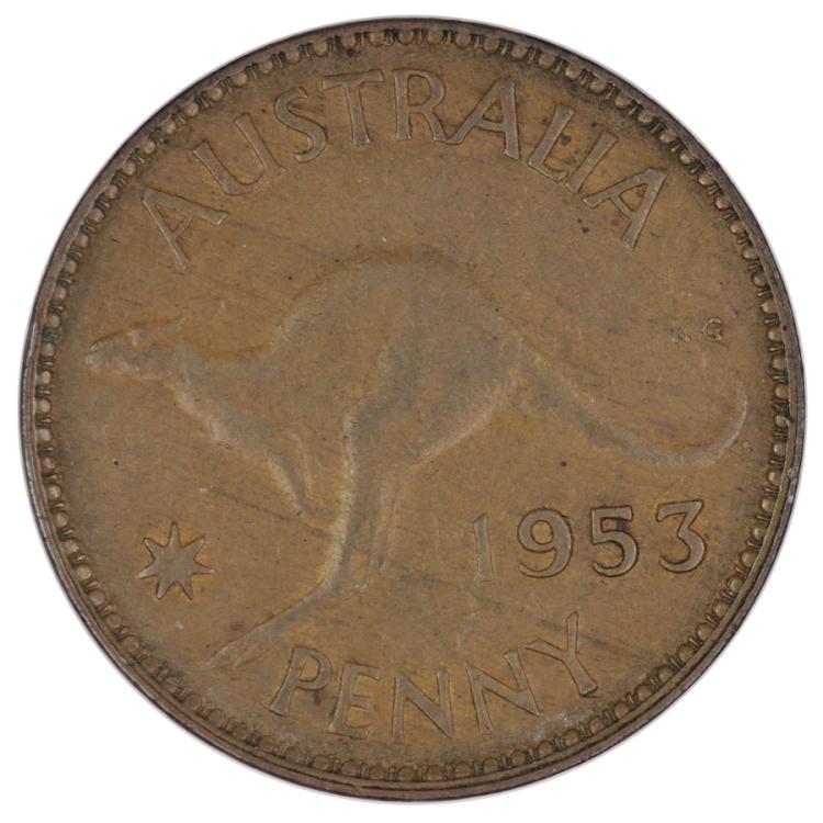 Australia 1953 (M) Penny - ... image