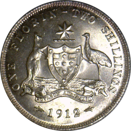 Australia 1912 Florin, Bril... image