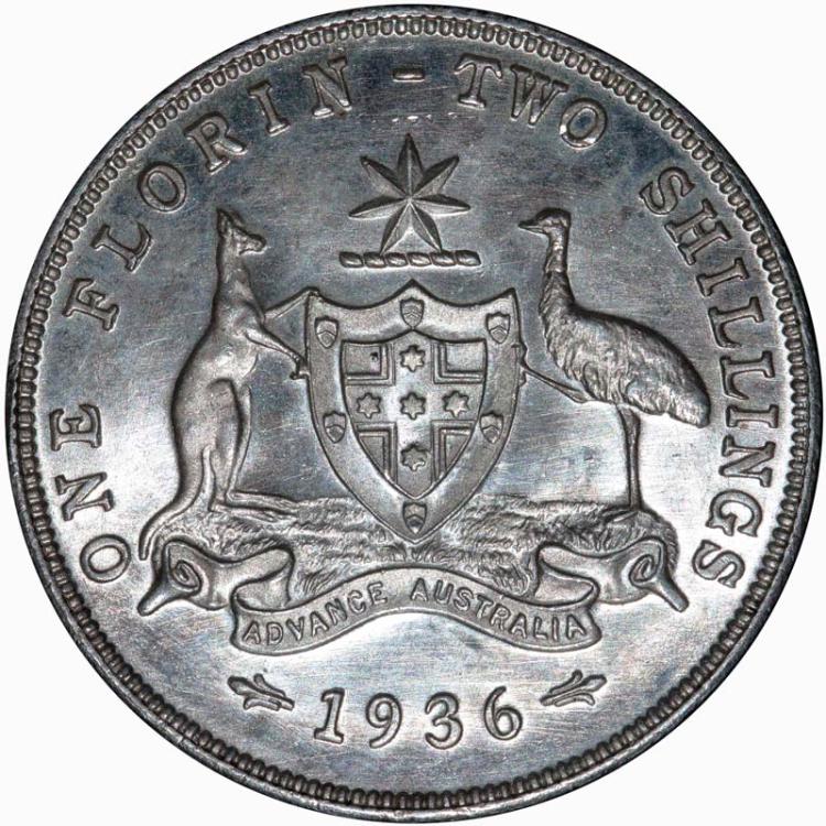 Australia 1936 Proof Florin... image