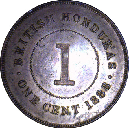 British Honduras 1888 Cent,... image