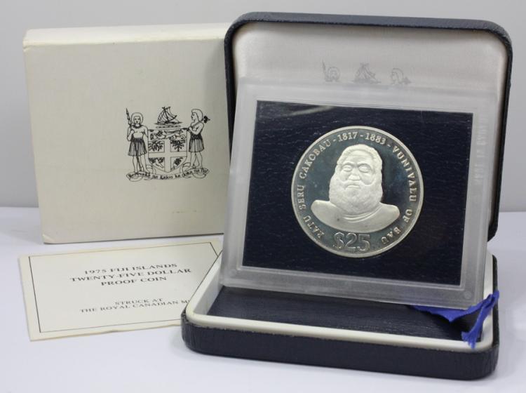 Fiji 1975 Silver Proof $25,... image