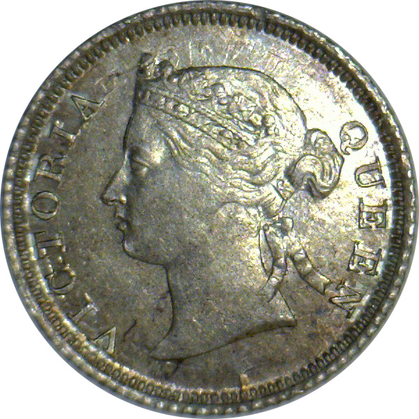 Hong Kong 1867 5 Cent NGC MS65 image