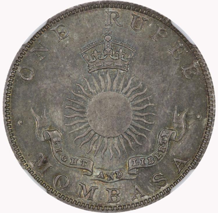 Mombassa 1888H Rupee 'Serif... image