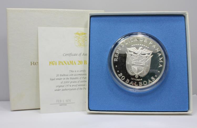 Panama 1974 Silver 20 Balbo... image