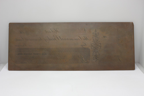 Copper Printing Plate for "... image